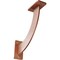 Ekena Millwork Bradford Steel Bracket, Hammered Copper 2"W x 9"D x 9"H BKTM02X09X09BRHCO - alternate 1